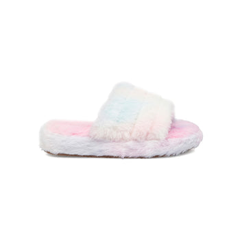 Pantofole arcobaleno da bambina in pelliccia sintetica Mi@Mi, Scarpe Bambini, SKU p432000230, Immagine 0